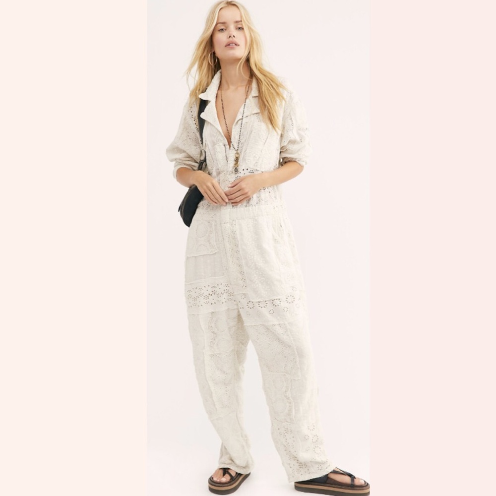 Magnolia pearl eyelet jumpsuit new.